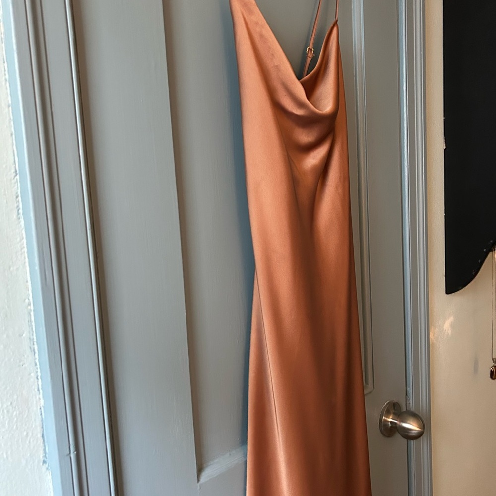 Show Me Your MuMu Tuscany Slip Copper Satin Maxi Dress - Picture 8 of 10